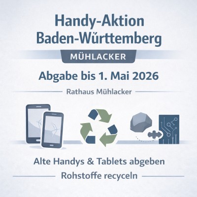 Handy-Aktion: Alte Mobilgeräte bis Mai 2026 im Rathaus abgeben